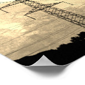 Elektrische voedingstowers en -buizen poster (Hoek)