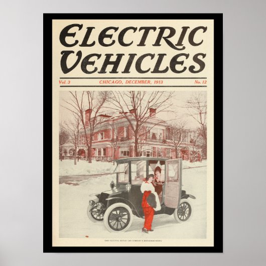 Elektrische voertuigen Motorauto's  afdrukken Poster (Voorkant)