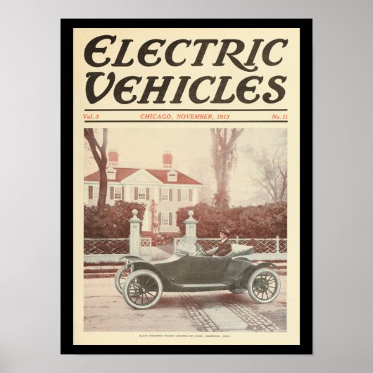 Elektrische voertuigen Motorauto's  afdrukken Poster (Voorkant)