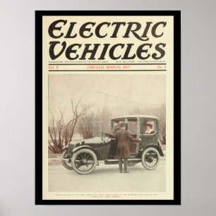 Elektrische voertuigen Motorauto's  afdrukken Poster