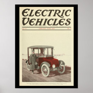 Elektrische voertuigen Motorauto's  afdrukken Poster