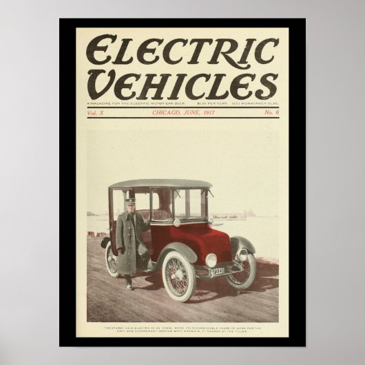 Elektrische voertuigen Motorauto's  afdrukken Poster (Voorkant)
