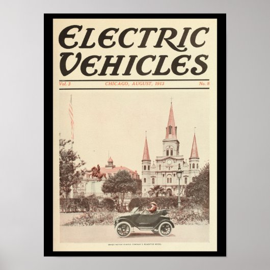 Elektrische voertuigen Motorauto's afdrukken Poster (Voorkant)