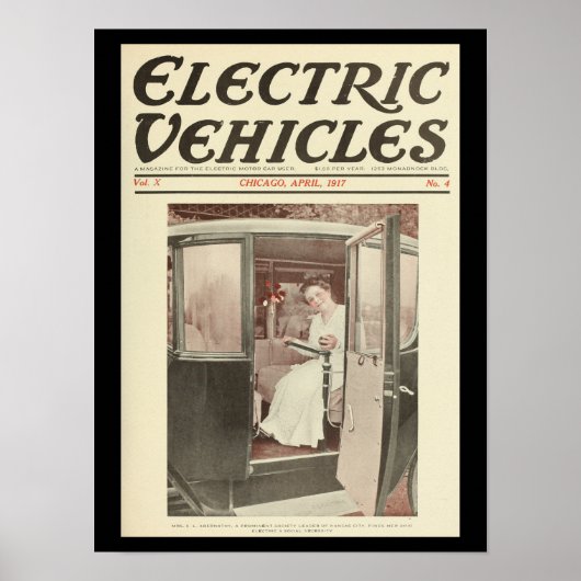 Elektrische voertuigen Motorauto's  afdrukken Poster (Voorkant)
