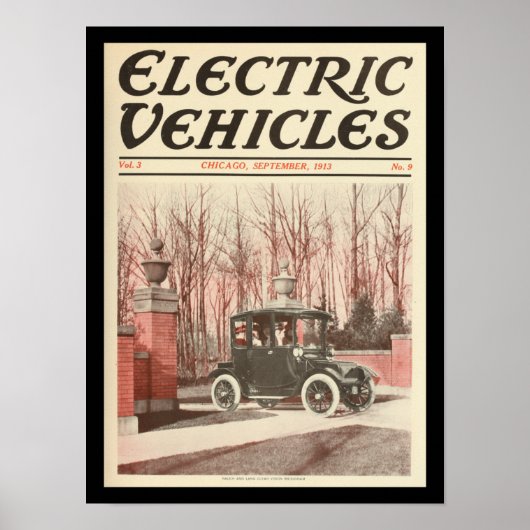 Elektrische voertuigen Motorauto's  afdrukken Poster (Voorkant)