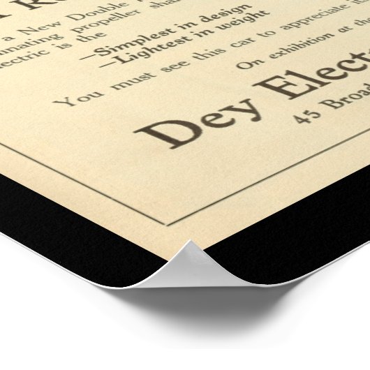 Elektrische voertuigen Motorauto's  Poster (Hoek)