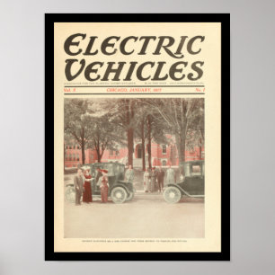 Elektrische voertuigen Motorauto's  Poster