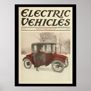Elektrische voertuigen Motorauto's  Poster