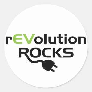 Elektrische voertuigen Rocks - EV Ronde Sticker