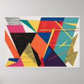 Elektrische vormen: Abstracte geometrische explosi Poster (Voorkant)