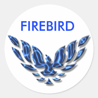 elektrische vuurvogel ronde sticker