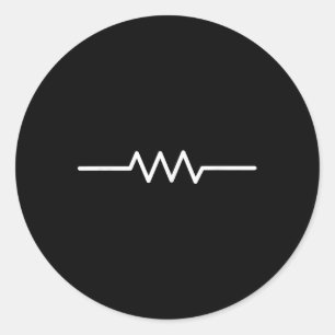 Elektrische weerstand symbool Grappig Engineer Cir Ronde Sticker