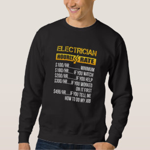 Elektrische werker volgens het uurschema van de el trui