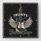 Elektrische Wings Guitarist Persoonlijke Guitar Sh Vierkante Klok (Voorkant)