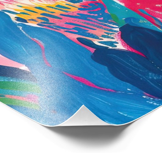 Elektrische woestijnpad foto afdruk (Hoek)