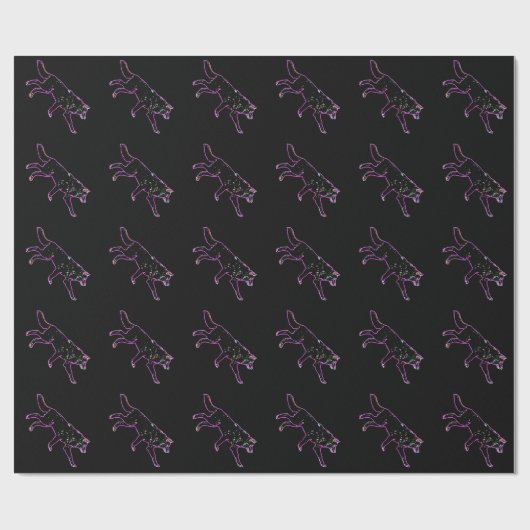 Elektrische wolf cadeaupapier (Vlak)