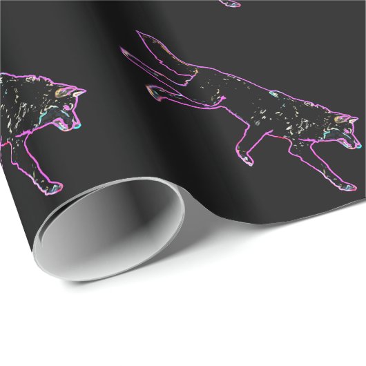 Elektrische wolf cadeaupapier (Rol Hoek)