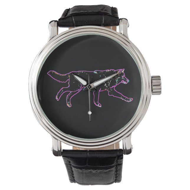 Elektrische wolf horloge (Voorkant)