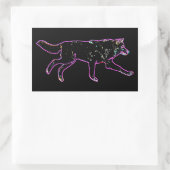 Elektrische wolf rechthoekige sticker (Tas)