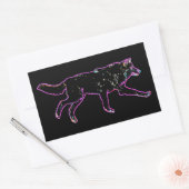 Elektrische wolf rechthoekige sticker (Envelop)