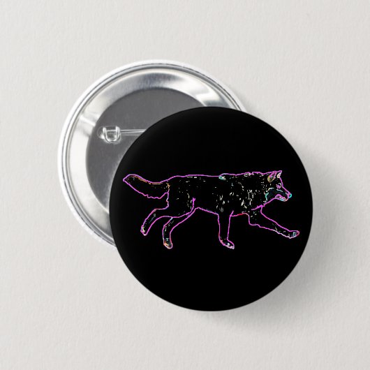 Elektrische wolf ronde button 5,7 cm (Voorkant /achterkant)