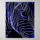 Elektrische Zebra Poster (Voorkant)