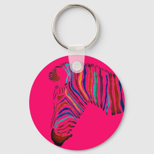 Elektrische Zebra. Sleutelhanger (Voorkant)