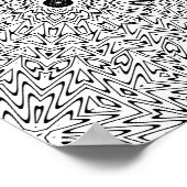Elektrische Zigzag Hartburst Kaleidoscoop Mandala Poster (Hoek)