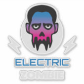 Elektrische Zombie Neon Sticker (Voorkant)