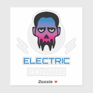Elektrische Zombie Neon Sticker