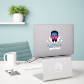 Elektrische Zombie Neon Sticker (Laptop op bureau)