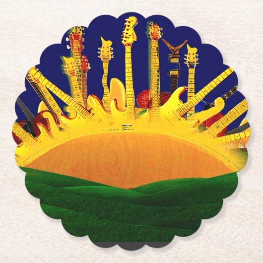 ELEKTRISCHE ZONSONDERGANG! KARTONNEN ONDERZETTERS (Voorkant)