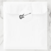 Elektrische zwarte tekst in de vorm van een Word A Ronde Sticker (Tas)