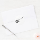 Elektrische zwarte tekst in de vorm van een Word A Ronde Sticker (Envelop)