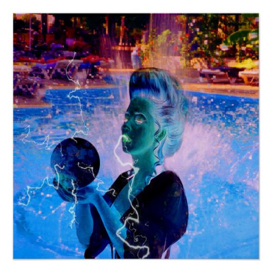 Elektrische zwemmer poster (Voorkant)