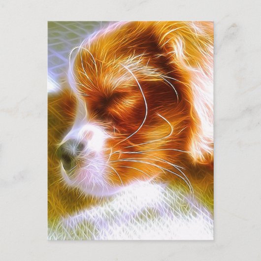 Elektriserende Puppy King Charles Spaniel Ansichtk Briefkaart (Voorkant)