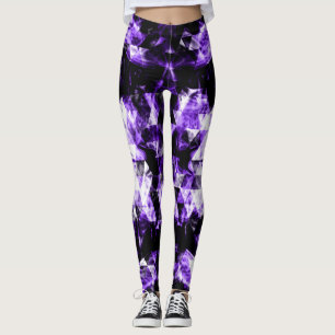 Elektriserende ultraviolette paarse sparkly leggings