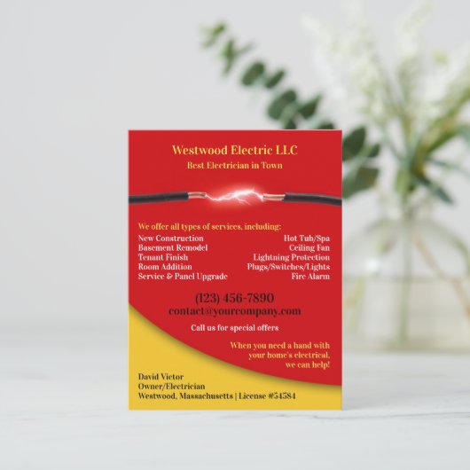 Elektro Briefkaart (Staand voorkant)