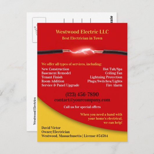 Elektro Briefkaart (Voorkant / Achterkant)