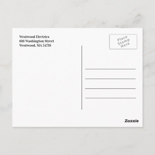 Elektro Briefkaart (Achterkant)