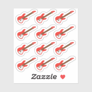 Elektro Gitaar Muziek Lessen Herinnering Bujo Plan Sticker