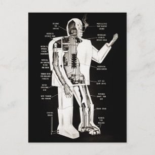  Elektro Robot Design Briefkaart