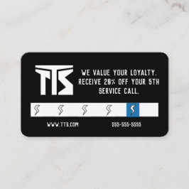 Elektroaannemer Professionele Loyaliteit Kaart Visitekaartje