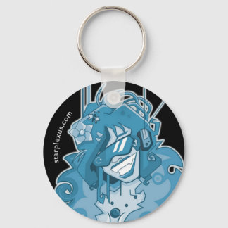 elektroblauwe sleutelhanger