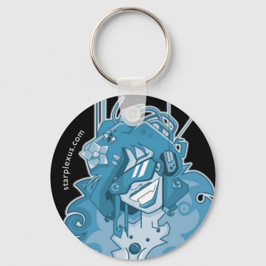 elektroblauwe sleutelhanger (Voorkant)