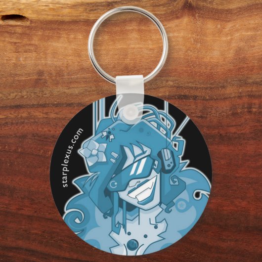 elektroblauwe sleutelhanger (Voorkant)