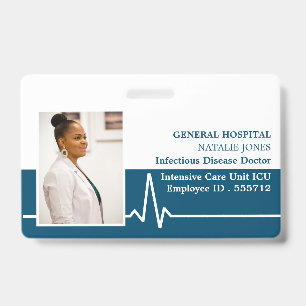Elektrocardiogram, foto Medische ID-badge Badge