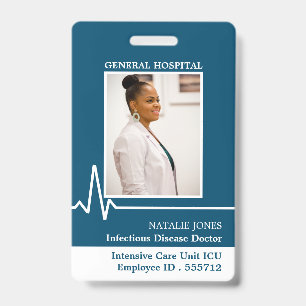 Elektrocardiogram, foto medische ID-badge Badge
