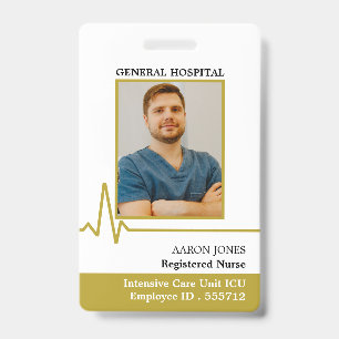 Elektrocardiogram, foto Medische ID-badge Badge