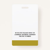 Elektrocardiogram, foto Medische ID-badge Badge (Achterkant)